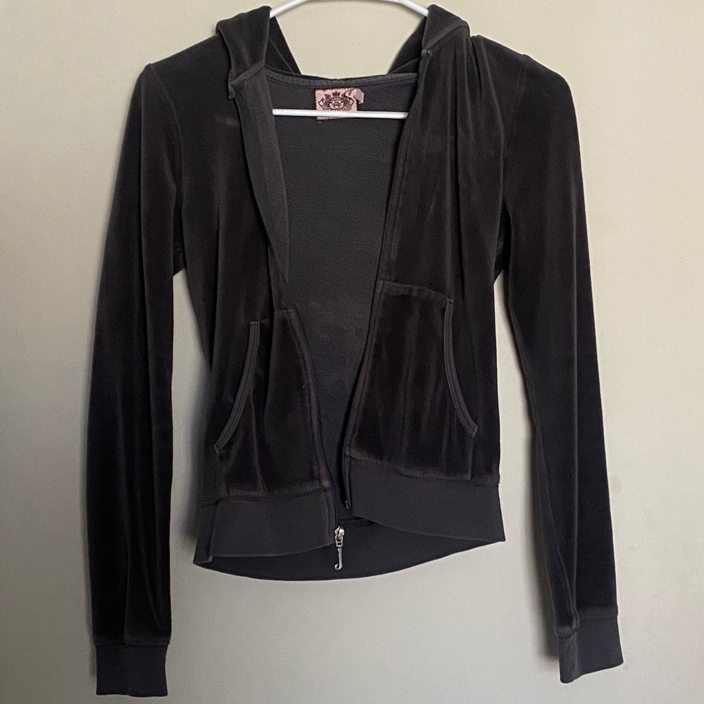juicy couture brown velour c'est la juicy zip up